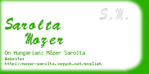 sarolta mozer business card