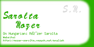 sarolta mozer business card